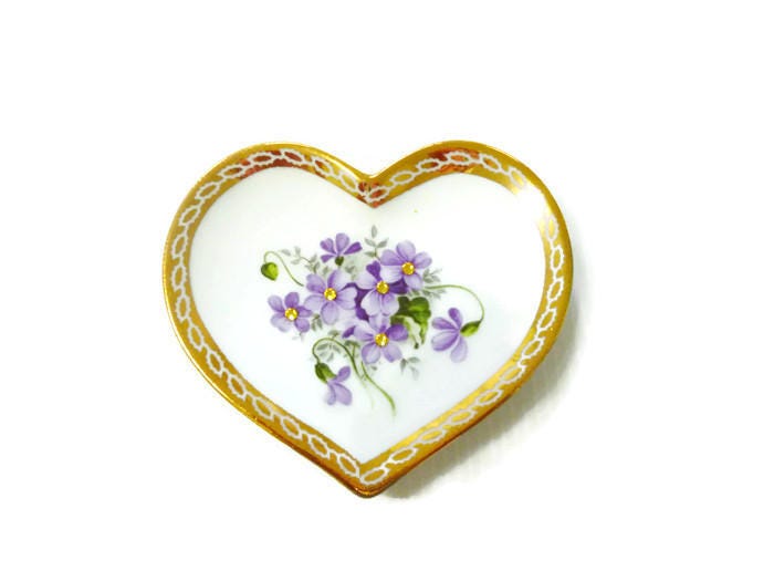 Cœur de Violette Porcelaine