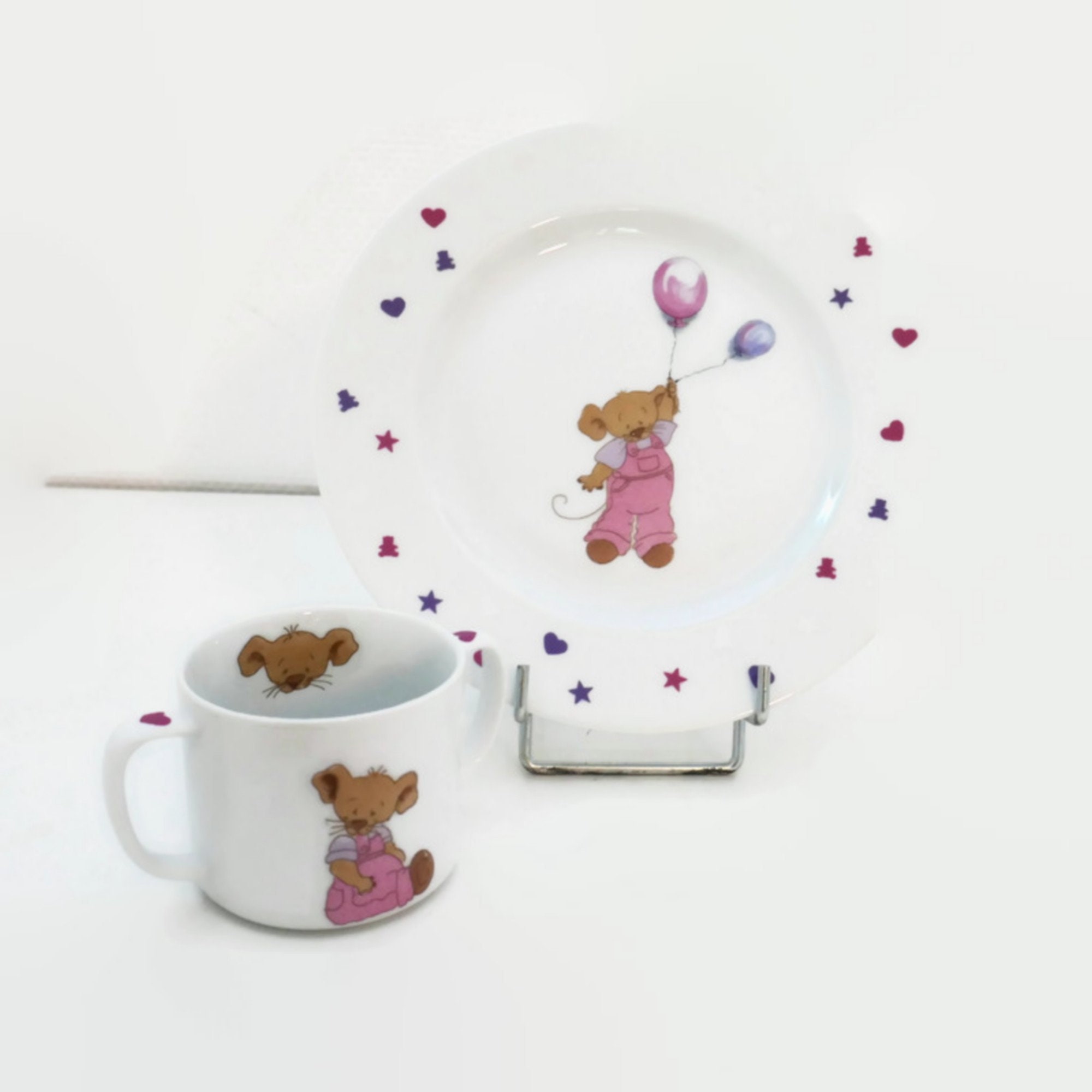 Assiette Personnalisable L'ourson Aux Ballons