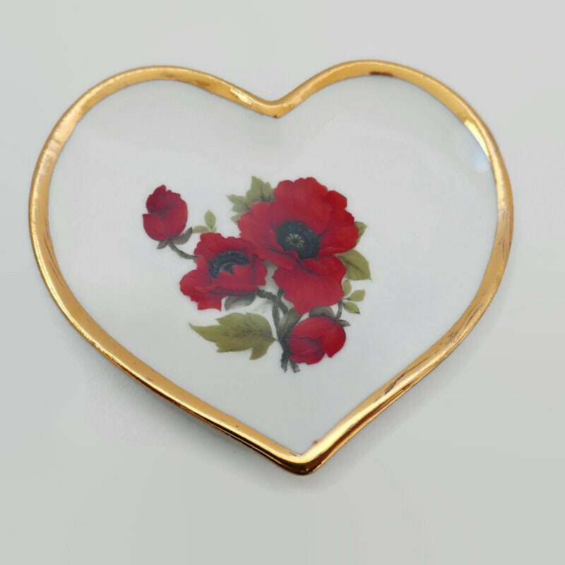 Cœur de Coquelicot Porcelaine