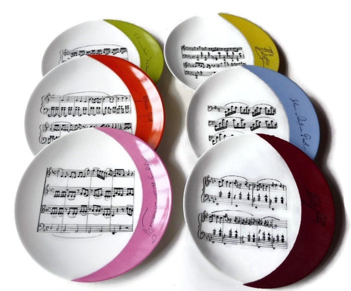 Les Partitions de Musique, Assiette Porcelaine