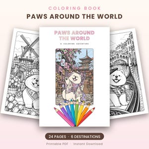 Paws Around the World Coloring Book.