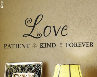 Love Patient Kind Forever Family Wall Decal Vinyl Art Sticker Decor Saying F13 Love Patient Kind Forever Family Wall Decal Vinyl Art Sticker Decor Saying F13