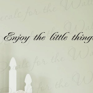 Enjoy Little Things Inspirational Motivational Kids Wall Decal Saying Vinyl Lettering Decoration Quote Sticker Art Decor I12