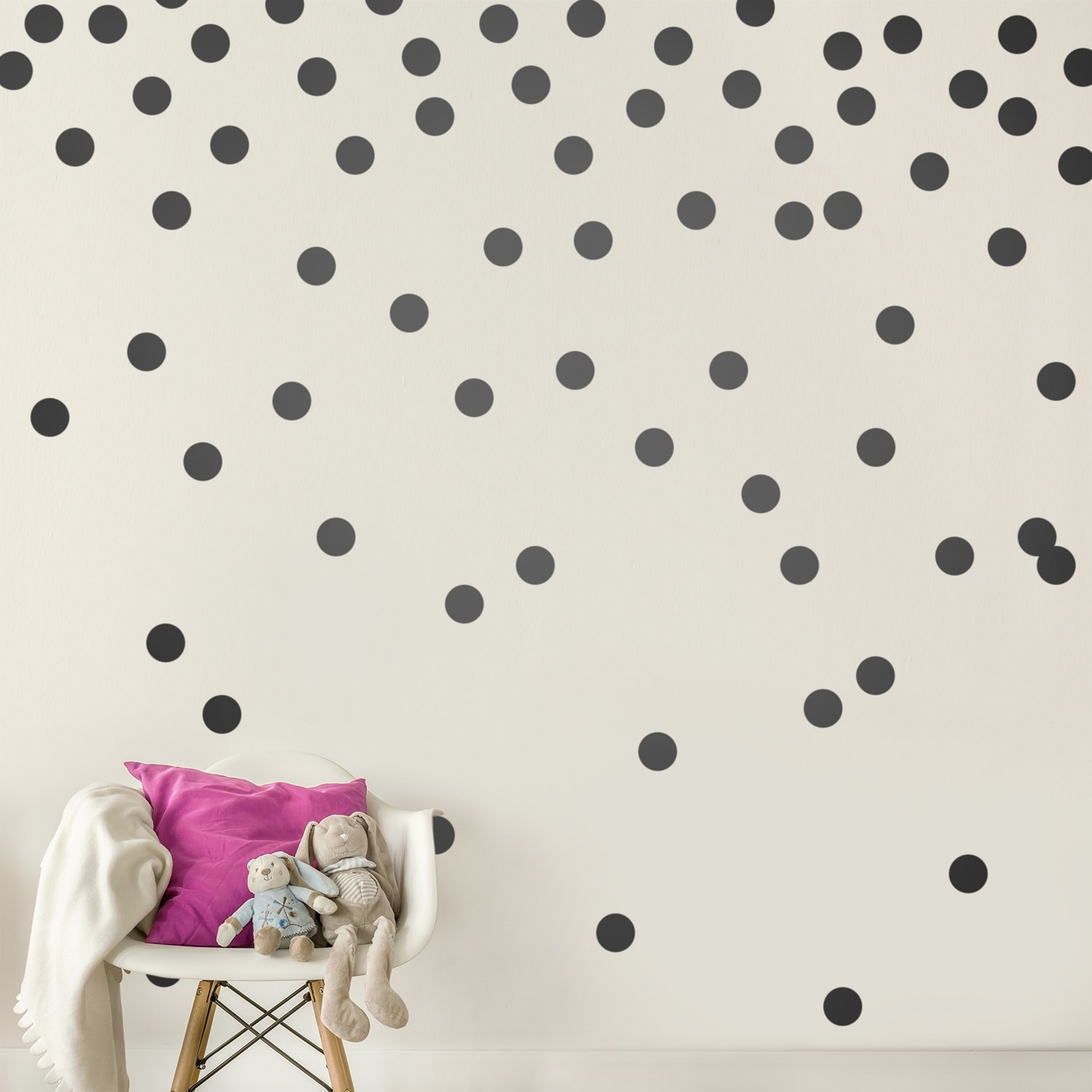 Black Wall Decal Dots 200 Decals 2'' Inch Vinyl Etsy