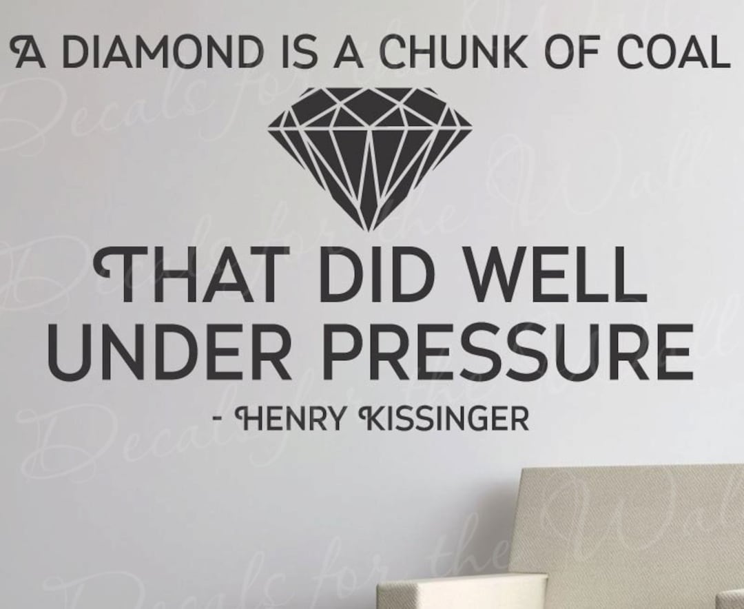 Autocollant Mural Citation Henry Kissinger - Style Diamant Vinyle - Neuf Sous Emballage - Réf RV473