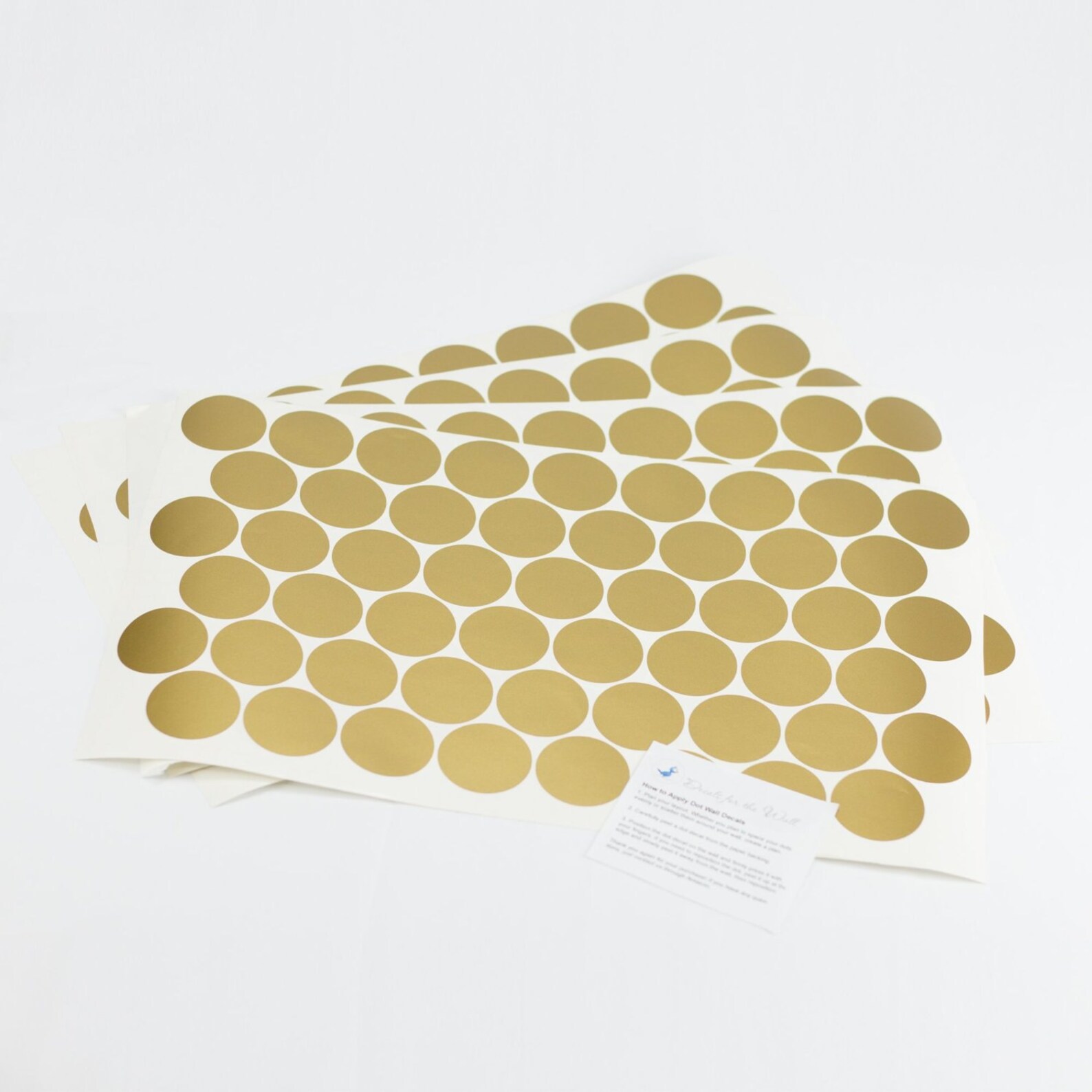 Gold Wall Decal Dots 200 Decals 2'' Inch Vinyl Etsy