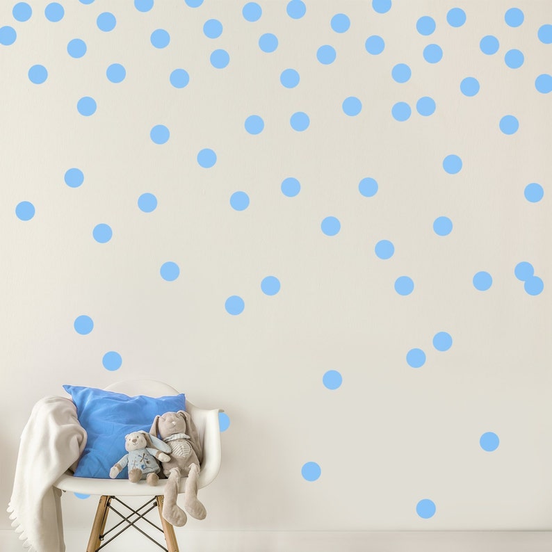 Light Blue Wall Decal Dots 200 Decals 2'' Inch Etsy