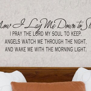 Now I Lay Me Down To Sleep Sign