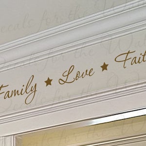 Family Love Faith Home Decorative Adhesive Vinyl Lettering Quote Wall Decal Art Sticker Decor Saying Decoration F34
