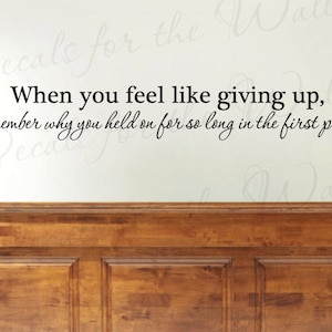 Wenn Sie Lust aufzugeben Office inspirierende zitieren Motivations Vinyl Wall Decal Aufkleber Schriftzug Kunst Wandbild Dekor Dekoration M10
