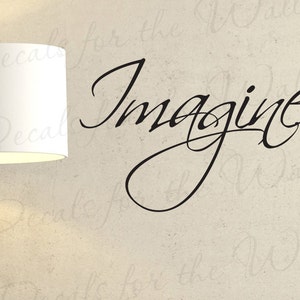 Stellen Sie sich inspirierende Heimat Motivations Wohnzimmer Kind dekorativen Vinyl Wall Decal Schriftzug Dekoration Zitat Dekor Spruch Aufkleber Art W18