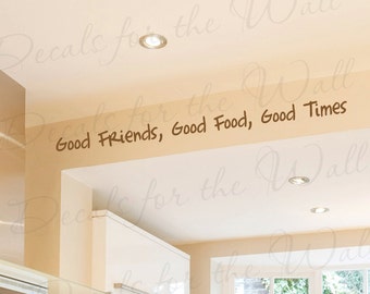 Good Friend Food Times Friendship Kitchen Quote Lettering Decor Sticker Art Letters Decorative Adhesive Vinyl Wall Decal Decoration FR17