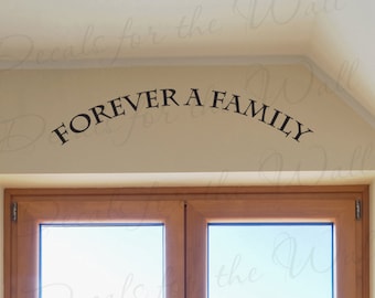 Forever a Family Love Home Vinyl Lettering Quote Wall Decal Art Sticker Graphic Decor Saying Decoration F35