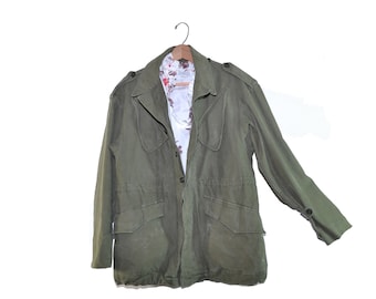 Vintage Army Jacket Green Army Field Jacket Army Coat Military Field Jacket