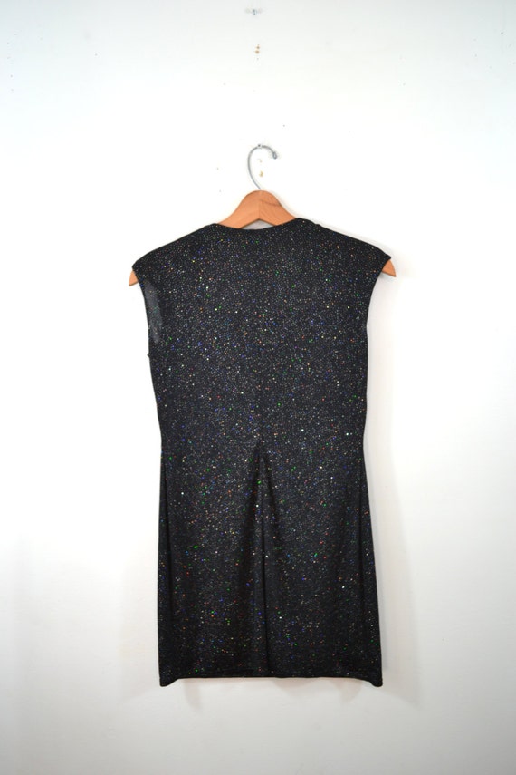 Vintage Dress Black Dress Short Dress Black Spark… - image 5