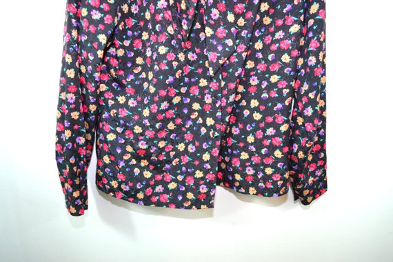 Ascot Blouse Floral Print Blouse Bow Tie Blouse P… - image 3