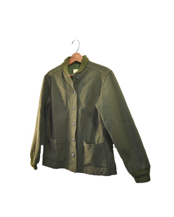 Vintage Army Jacket  Green Army Jacket Liner Wool… - image 5