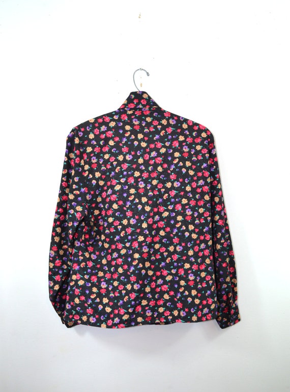 Ascot Blouse Floral Print Blouse Bow Tie Blouse P… - image 4