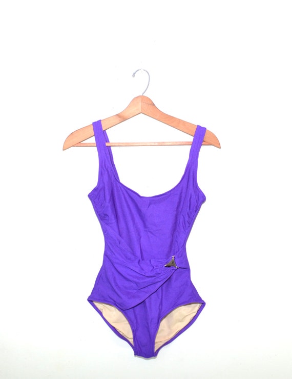 Purple Swimsuit Purple Bathing Suit One Piece Swi… - image 3