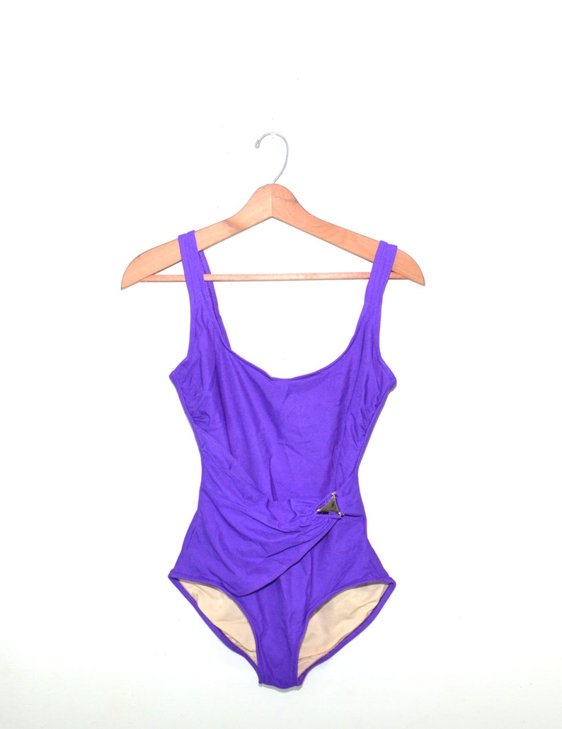 Purple Swimsuit Purple Bathing Suit One Piece Swimsuit Vintage - Etsy