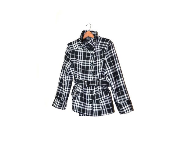 Vintage Rockabilly Plaid Jacket Plaid Ska Coat Bl… - image 3
