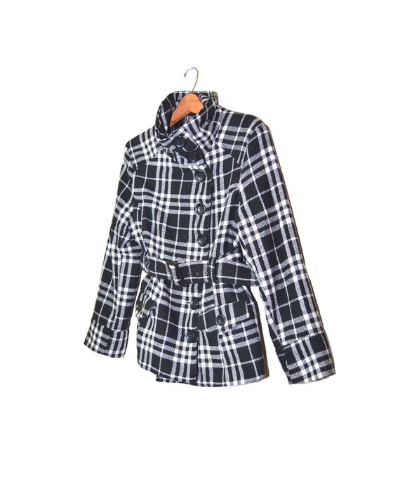 Vintage Rockabilly Plaid Jacket Plaid Ska Coat Bl… - image 5