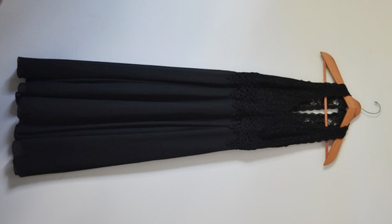 Vintage Black Cocktail Dress Evening Gown Prom Dr… - image 3