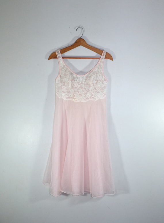 Pink Nightgown Baby Doll Nightgown Short Pleated N