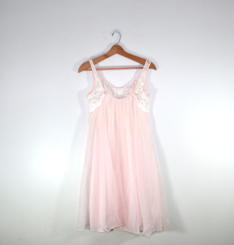 Pink Nightgown Baby Doll Nightgown Short Pleated Nightgown Etsy