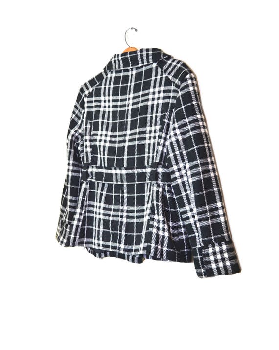 Vintage Rockabilly Plaid Jacket Plaid Ska Coat Bl… - image 7