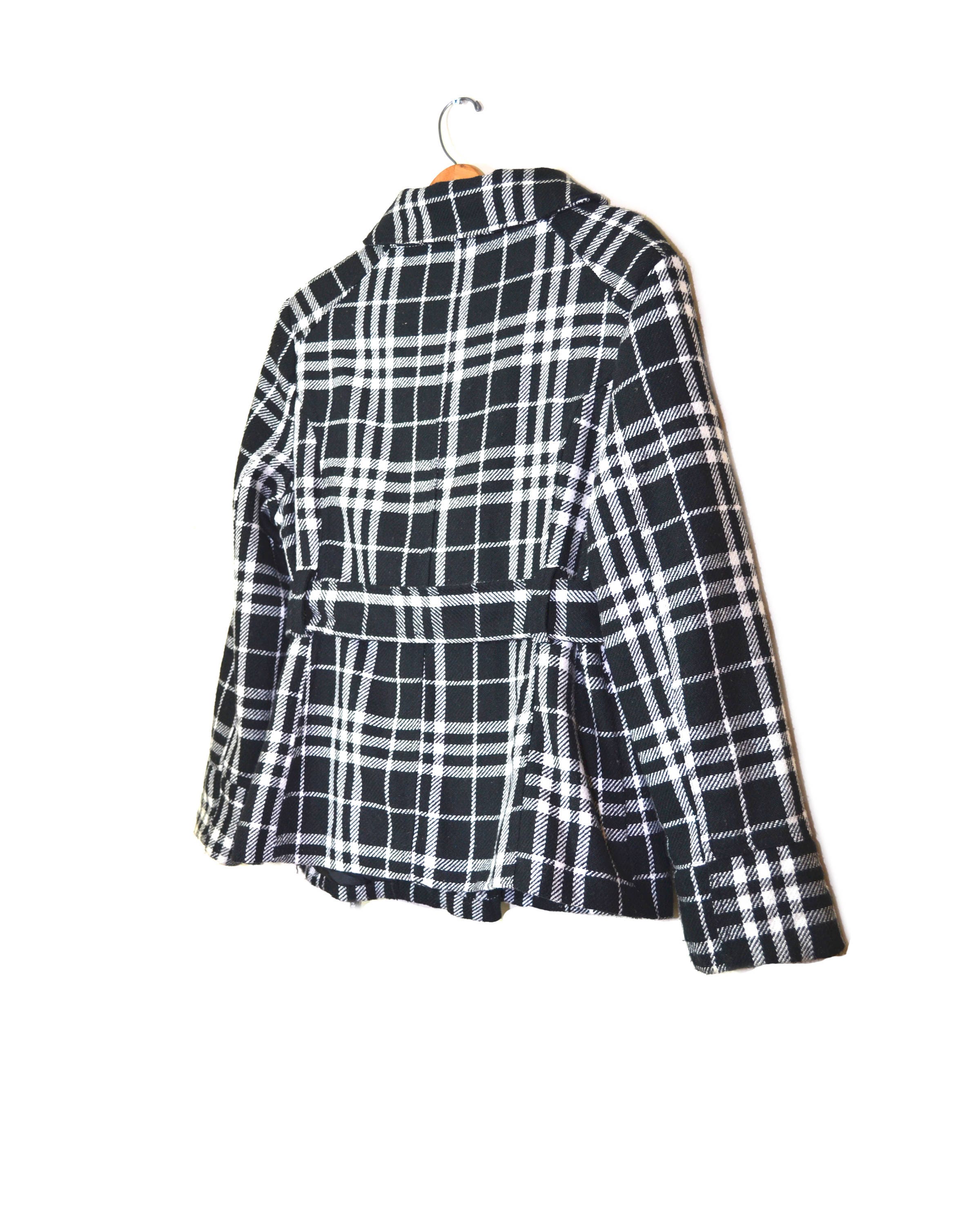 Vintage Rockabilly Plaid Jacket Plaid Ska Coat Black and Vintage Rockabilly Plaid Jacket Plaid Ska Coat Black and