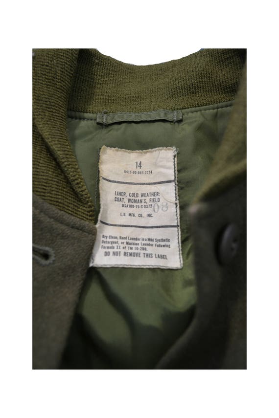 Vintage Army Jacket  Green Army Jacket Liner Wool… - image 7