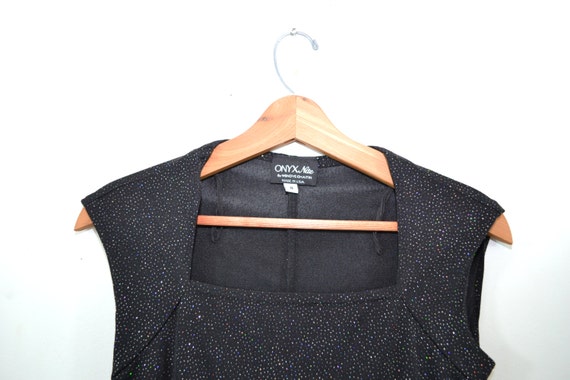 Vintage Dress Black Dress Short Dress Black Spark… - image 4