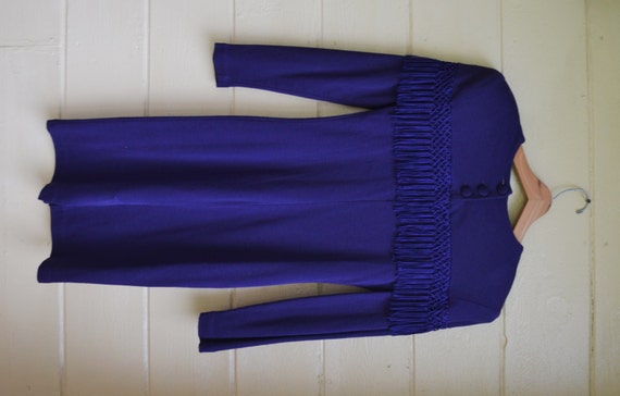 Vintage Purple Fringe Dress 1980's Bandage Dress … - image 4