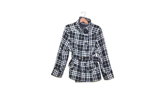 Vintage Rockabilly Plaid Jacket Plaid Ska Coat Bl… - image 2