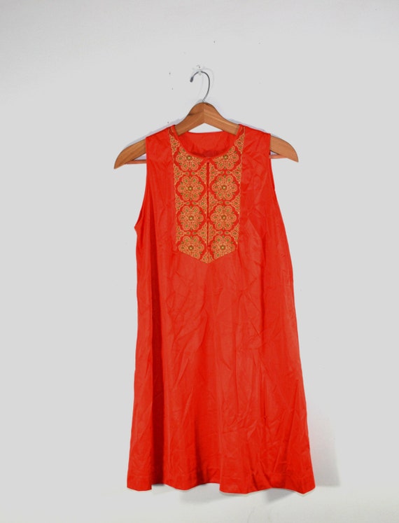 Vintage Boho Pajama Set Boho Nightgown Embroidered
