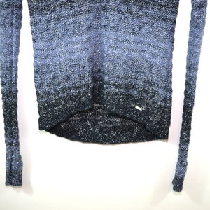 Vintage Blue Striped Sweater 90's Sparkle Sweater Blue Ombre Pullover Sweater image 2