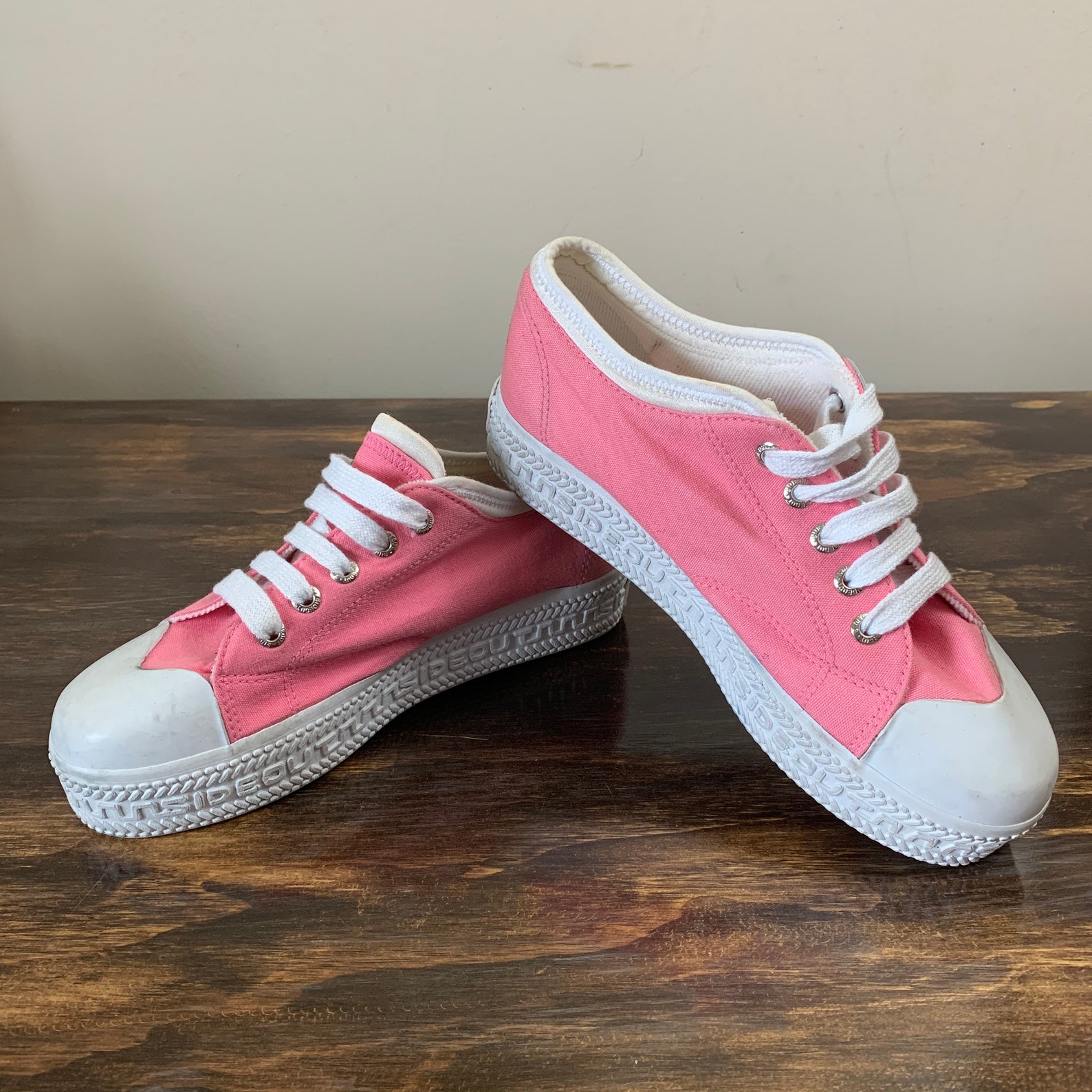 Vintage Platform Sneakers Pink Canvas Sneakers Y2K Tennis | Etsy