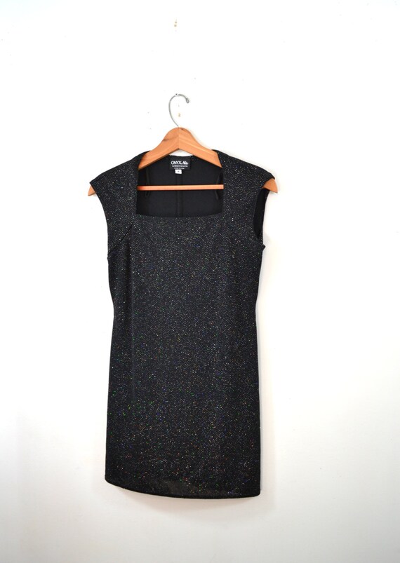 Vintage Dress Black Dress Short Dress Black Spark… - image 2