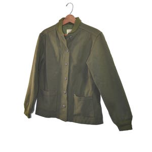 Vintage Army Jacket Green Army Jacket Liner Wool Army Liner Vietnam Era Army Shirt Wool Liner Woman's Army Jacket Liner image 2