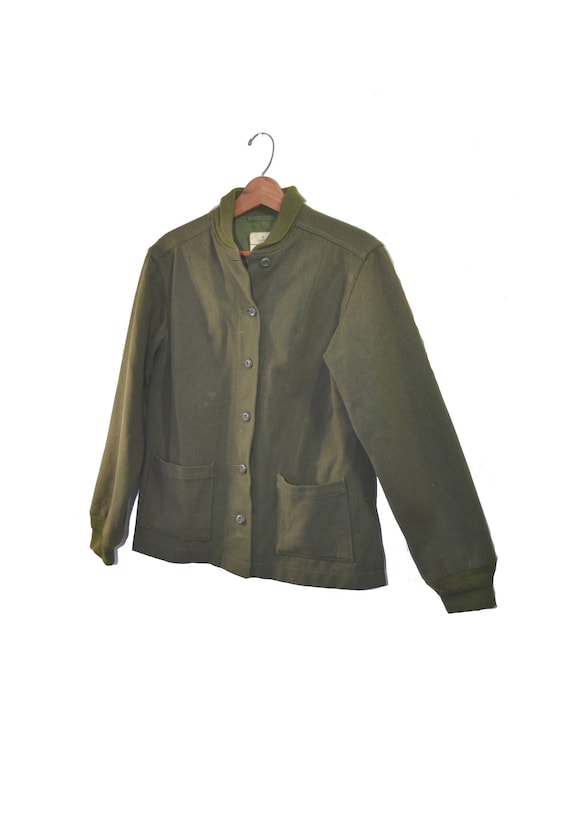 Vintage Army Jacket  Green Army Jacket Liner Wool… - image 2
