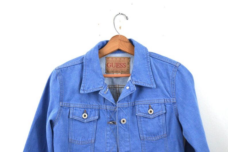 Vintage Denim Jacket Blue Denim Jacket Denim Coat Women/'s Jacket Jean Jacket 80s Denim Jacket Size Medium