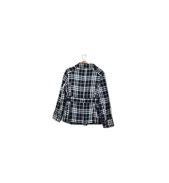 Vintage Rockabilly Plaid Jacket Plaid Ska Coat Bl… - image 6