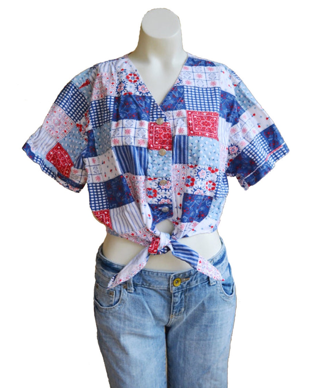 トップス TENBOX Patchwork Thai bandana shirt 2 Patchwork Thai bandana shirt 2 | TENBOX