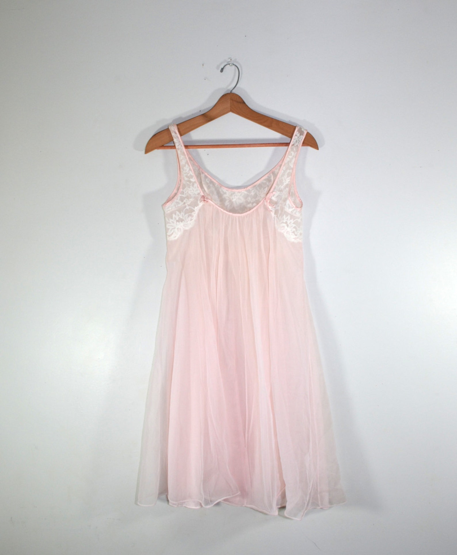 Pink Nightgown Baby Doll Nightgown Short Pleated Nightgown Etsy