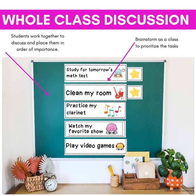Executive Functioning Activities for Middle School, Time Management Lesson With Skill Cards for School Counselors image 9