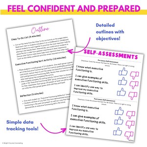 Executive Functioning Activities for Middle School, Time Management Lesson With Skill Cards for School Counselors image 7