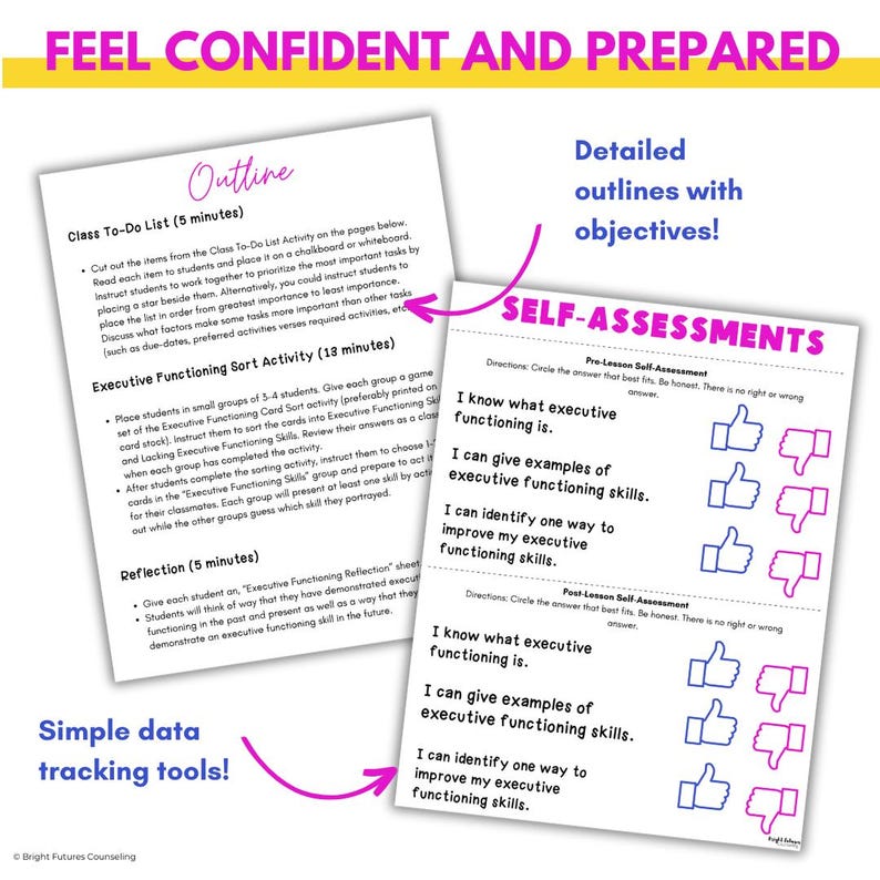 Executive Functioning Activities for Middle School, Time Management Lesson With Skill Cards for School Counselors image 7