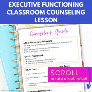 Executive Functioning Activities for Middle School, Time Management Lesson With Skill Cards for School Counselors image 2