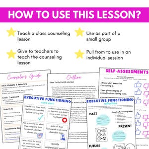 Executive Functioning Activities for Middle School, Time Management Lesson With Skill Cards for School Counselors image 12